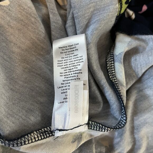 Venus Lascana Dress Medium Floral Handkerchief Hem Tie Waist Tropical Resort - Picture 11 of 11